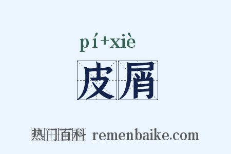 皮屑是什么意思的图片